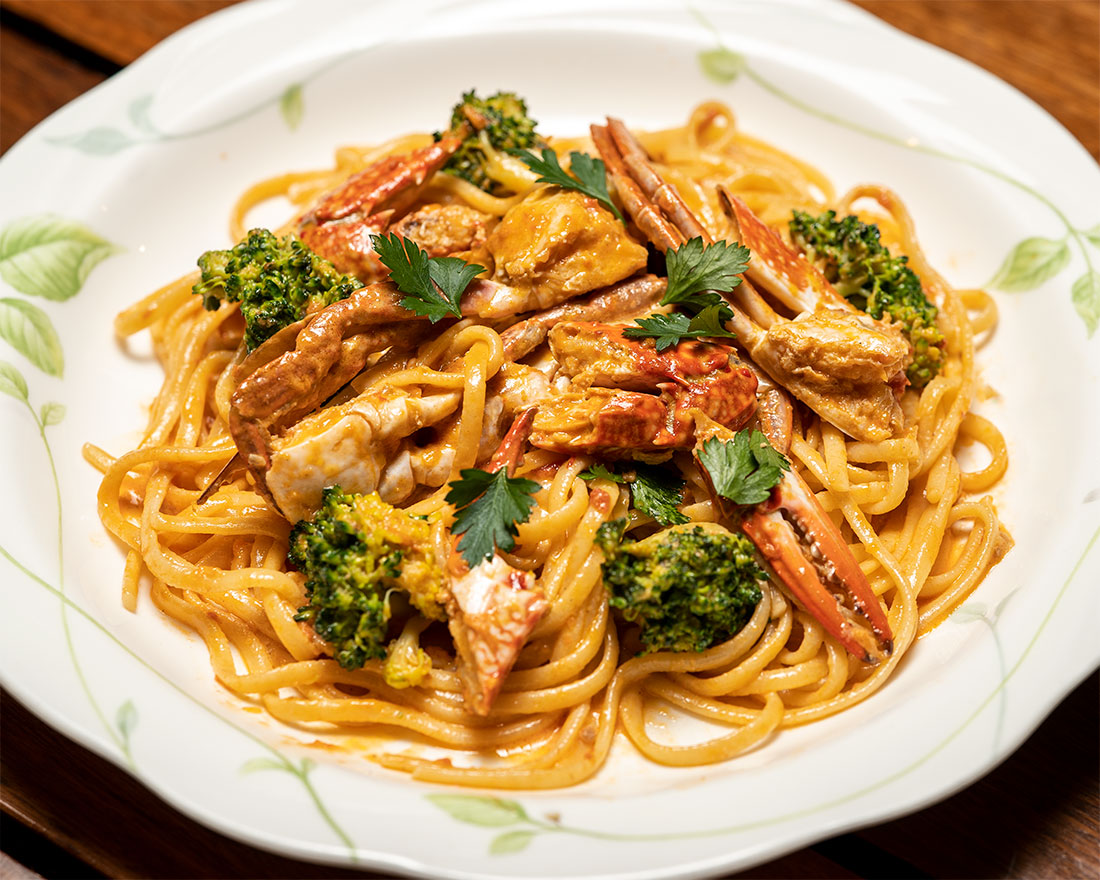 ワタリガニのリングイネ