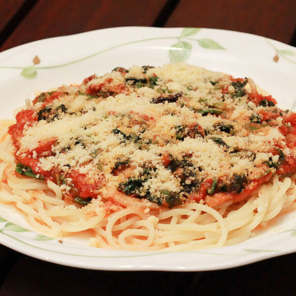 ほうれん草とベーコンのスパゲティ